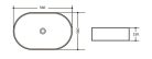 Mosdó, AREZZO design Tulsa 55x34,5 mosdótál