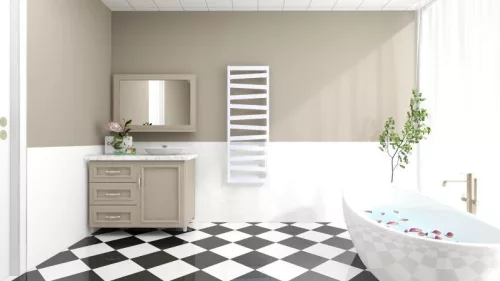 Radiátor, AREZZO design DIAGONAL WHITE törölközőszárító radiátor AR-DW12050
