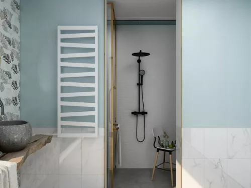 Radiátor, AREZZO design DIAGONAL WHITE törölközőszárító radiátor AR-DW12050