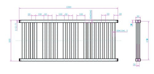 Radiátor, AREZZO design DUO ANTRACIT 1200X500 törölközőszárítós radiátor AR-DU12050A