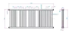 Radiátor, AREZZO design DUO WHITE 1200X500 törölközőszárítós radiátor AR-DU12050W