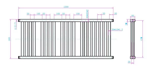 Radiátor, AREZZO design DUO WHITE 1200X500 törölközőszárítós radiátor AR-DU12050W