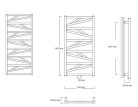 Radiátor, AREZZO design FRISCO BLACK törölközőszárító radiátor AR-FR12050B