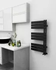 Radiátor, AREZZO design HORIZONT BLACK 900X500 törölközőszárítós radiátor AR-HB9050