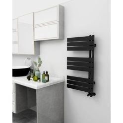   Radiátor, AREZZO design HORIZONT BLACK 900X500 törölközőszárítós radiátor AR-HB9050
