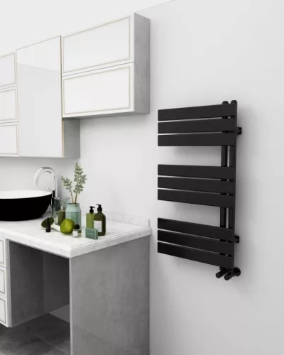 Radiátor, AREZZO design HORIZONT BLACK 900X500 törölközőszárítós radiátor AR-HB9050