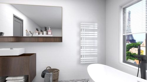Radiátor, AREZZO design HORIZONT WHITE SLIM 1200x500 törölközőszárítós radiátor AR-HS12050W
