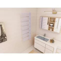   Radiátor, AREZZO design LINEAR WHITE 1200x500 törölközőszárító radiátor AR-LR12050W
