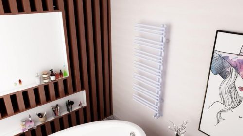 Radiátor, AREZZO design LINEAR WHITE 1200x500 törölközőszárító radiátor AR-LR12050W