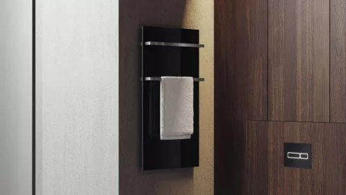 Radiátor, AREZZO design ONYX 2  BLACK MATT elektromos törölközőszárító radiátor
