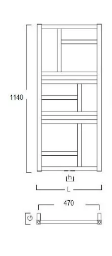 Radiátor, AREZZO design ROCKWALL WHITE  törölközőszárító radiátor AR-RO11050W