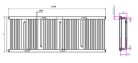 Radiátor, AREZZO design SMART ANTRACIT 1510x550 törölközőszárítós radiátor AR-SM15055A