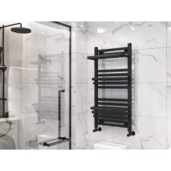   Radiátor, AREZZO design STEP BLACK 1000x500 törölközőszárító radiátor AR-SP10050B
