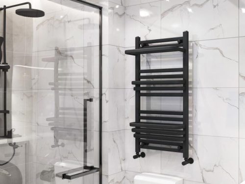 Radiátor, AREZZO design STEP BLACK 1000x500 törölközőszárító radiátor AR-SP10050B