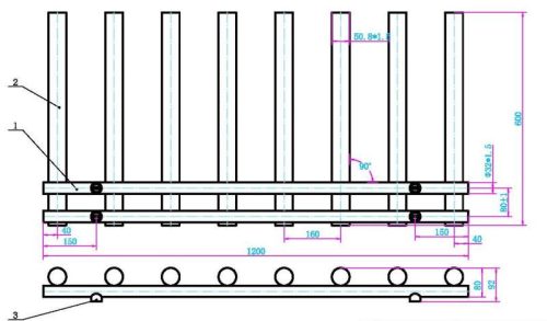 Radiátor, AREZZO design TUBE ANTRACIT 1200x600 törölközőszárítós radiátor AR-TB12060