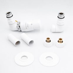   Radiátor szelep, AREZZO design CORNERPEX/VISION radiátor szelep fehér, bal AR-CORNERPEX-W-L