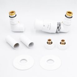   Radiátor szelep, AREZZO design CORNERPEX/VISION radiátor szelep fehér, jobb AR-CORNERPEX-W-R