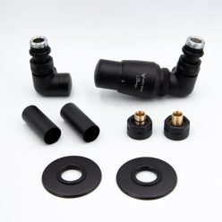   Radiátor szelep, AREZZO design CORNERPEX/VISION radiátor szelep fekete, jobb AR-CORNERPEX-B-R