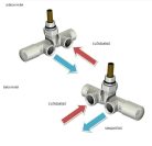 Radiátor szelep, AREZZO design SPEARPEX/UNICO radiátor szelep fekete, bal AR-SPEARPEX-B-L