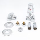 Radiátor szelep, AREZZO design VARIOPEX/INTEGRA radiátor szelep króm, jobb AR-VARIOPEX-CR-R