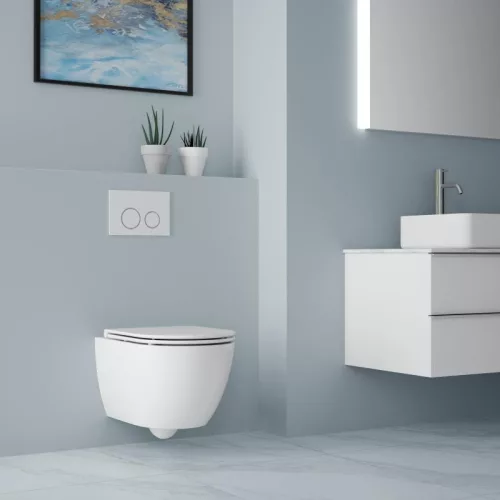 WC, AREZZO design ARIZONA Vortex Rimless függesztett wc AR-701