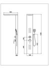 Zuhanypanel, AREZZO design COLUMBIA zuhanypanel fekete AR-9137B