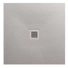 Zuhanytálca, AREZZO design SOLIDSoft zuhanytálca 100x100 cm, BETON, színazonos lefolyóval (2 dobo