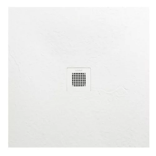 Zuhanytálca, AREZZO design SOLIDSoft zuhanytálca 100x100 cm, FEHÉR, színazonos lefolyóval (2 dobo