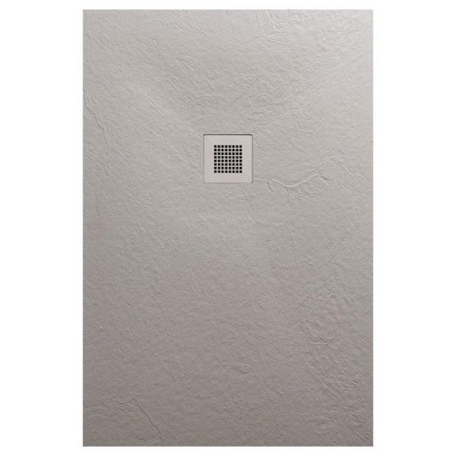 Zuhanytálca, AREZZO design SOLIDSoft zuhanytálca 100x80 cm, BETON, színazonos lefolyóval (2 doboz