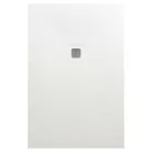 Zuhanytálca, AREZZO design SOLIDSoft zuhanytálca 100x80 cm, FEHÉR, színazonos lefolyóval (2 doboz