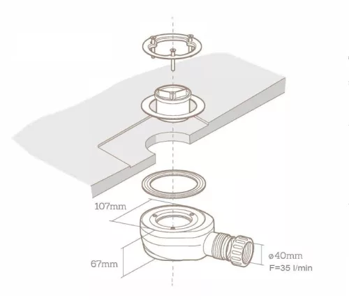 Zuhanytálca, AREZZO design SOLIDSoft zuhanytálca 100x80 cm, FEHÉR, színazonos lefolyóval (2 doboz