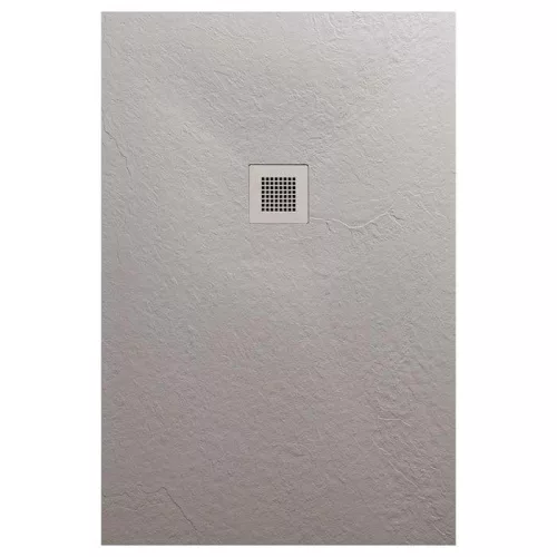 Zuhanytálca, AREZZO design SOLIDSoft zuhanytálca 120x80 cm, BETON, színazonos lefolyóval (2 doboz