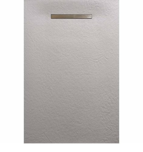 Zuhanytálca, AREZZO design SOLIDSoft zuhanytálca 140x100 cm, BETON, egyenes lefolyóval (2 doboz)