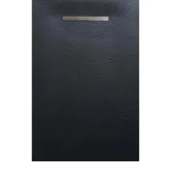   Zuhanytálca, AREZZO design SOLIDSoft zuhanytálca 140x100 cm, FEKETE, egyenes lefolyóval (2 doboz)