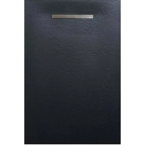 Zuhanytálca, AREZZO design SOLIDSoft zuhanytálca 140x100 cm, FEKETE, egyenes lefolyóval (2 doboz)