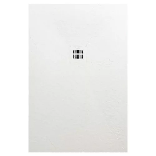 Zuhanytálca, AREZZO design SOLIDSoft zuhanytálca 140x70 cm, FEHÉR, színazonos lefolyóval (2 doboz