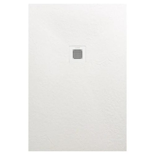 Zuhanytálca, AREZZO design SOLIDSoft zuhanytálca 140x80 cm, FEHÉR, színazonos lefolyóval (2 doboz