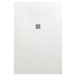   Zuhanytálca, AREZZO design SOLIDSoft zuhanytálca 160x80 cm, FEHÉR, színazonos lefolyóval (2 doboz