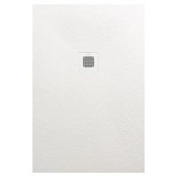   Zuhanytálca, AREZZO design SOLIDSoft zuhanytálca 160x90 cm, FEHÉR, színazonos lefolyóval (2 doboz