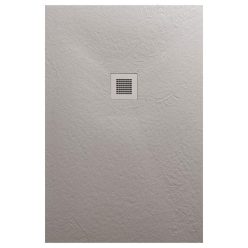   Zuhanytálca, AREZZO design SOLIDSoft zuhanytálca 206x80 cm, BETON, színazonos lefolyóval (2 doboz