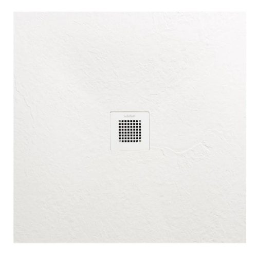 Zuhanytálca, AREZZO design SOLIDSoft zuhanytálca 80x80 cm, FEHÉR, színazonos lefolyóval (2 doboz)