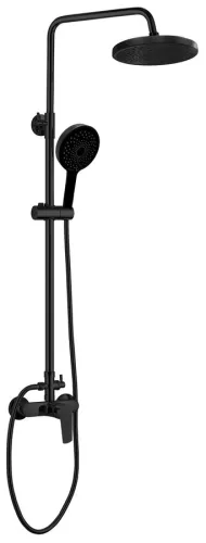 Zuhanyszett, Aqualine LOTTA zuhanyoszlop, matt fekete LT690B