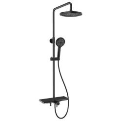   Zuhanyszett, Aqualine ARONA zuhanyoszlop zuhanyszettel, matt fekete SL210B