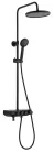 Zuhanyszett, Aqualine FARRAO zuhanyoszlop, fekete SL450B