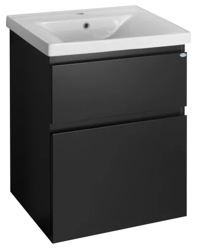 Alsó szekrény, Aqualine ALTAIR AI660 mosdótartó szekrény, 57x72,5x45cm, matt fekete