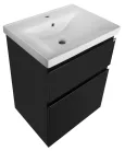 Alsó szekrény, Aqualine ALTAIR AI660 mosdótartó szekrény, 57x72,5x45cm, matt fekete