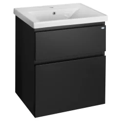  Alsó szekrény, Aqualine ALTAIR AI665 mosdótartó szekrény, 61,5x72,5x45cm, matt fekete