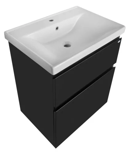 Alsó szekrény, Aqualine ALTAIR AI665 mosdótartó szekrény, 61,5x72,5x45cm, matt fekete