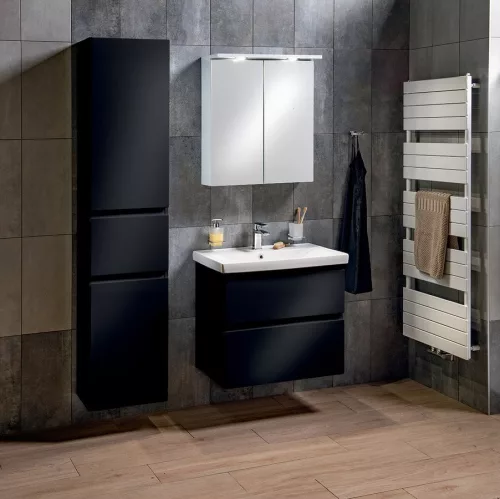 Alsó szekrény, Aqualine ALTAIR AI670 mosdótartó szekrény, 67x60x45cm, matt fekete