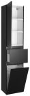 Álló szekrény, Aqualine ALTAIR AI685 állószekrény, 40x184x31cm, matt fekete